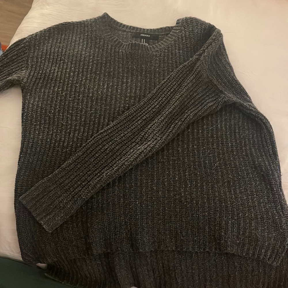 forever 21 oversized grey sweater